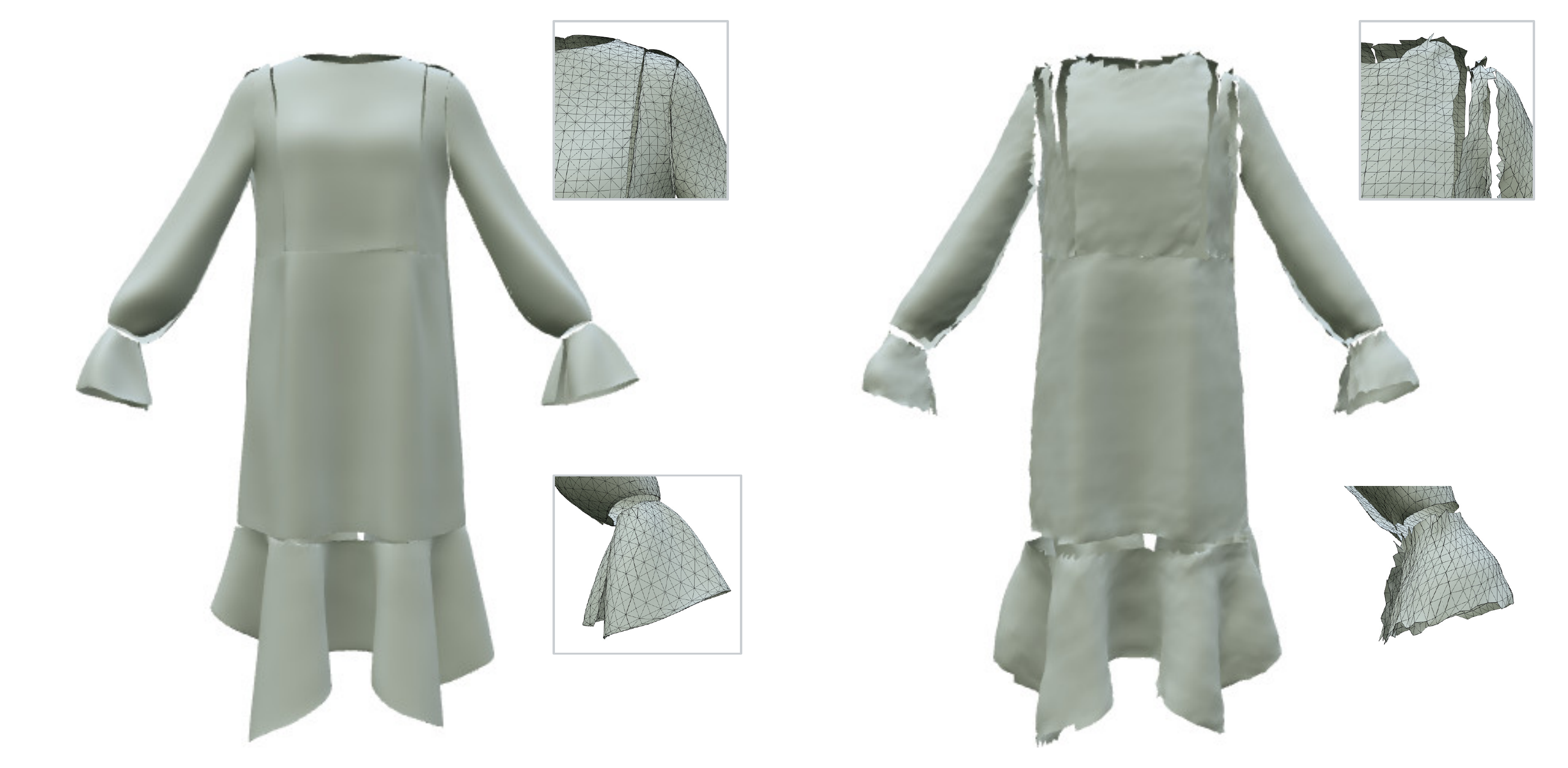 DiffGI versus a conventional occupancy-based geometry image